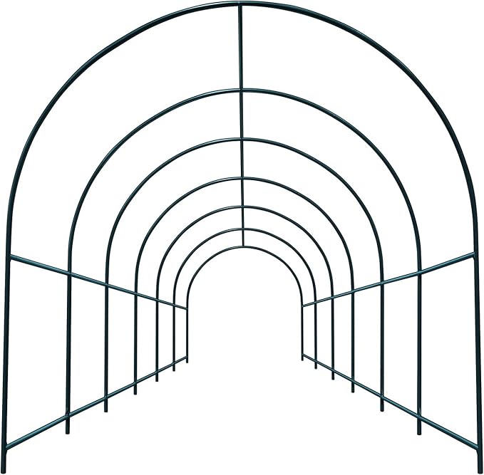 Strong Camel Greenhouse Replacement Frame for Larger Hot Garden House, Support Arch Frame Climbing Plants/Flowers/Vegetables (19.6'x 7'x 7.2')