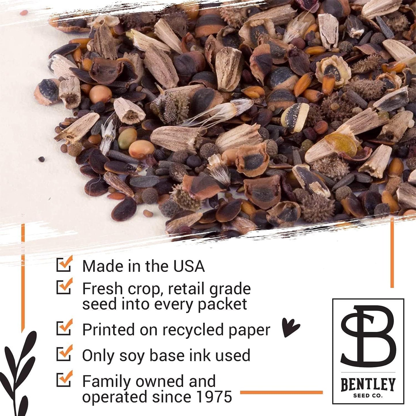 Bentley Seeds Grow with Us Pre Filled Butterfly Mix Seed Packets - 25 Individual Assortment Butterfly Mix Seed Packs for Party Favors Non-GMO Eco-Friendly Summer to Fall Gift - Outdoor Garden Seeds