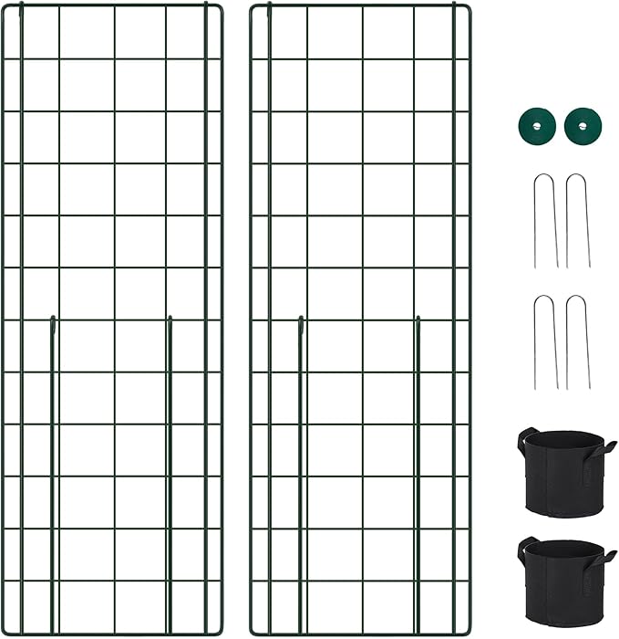 Cucumber Trellis for Raised Bed, 48" L x 32" W Garden Trellis for Climbing Plants Outdoor with Support Structures, A Frame Trellis for Climbing Vegetables Peas, Vine, Bean