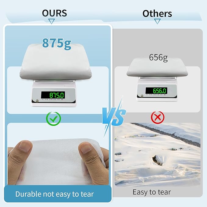 Insoma 1.1oz/yd Plant Covers Freeze Protection,10 * 30ft Floating Row Cover for Garden, Frost Plant Blanket for Winter Frost/Sun Pest Protection