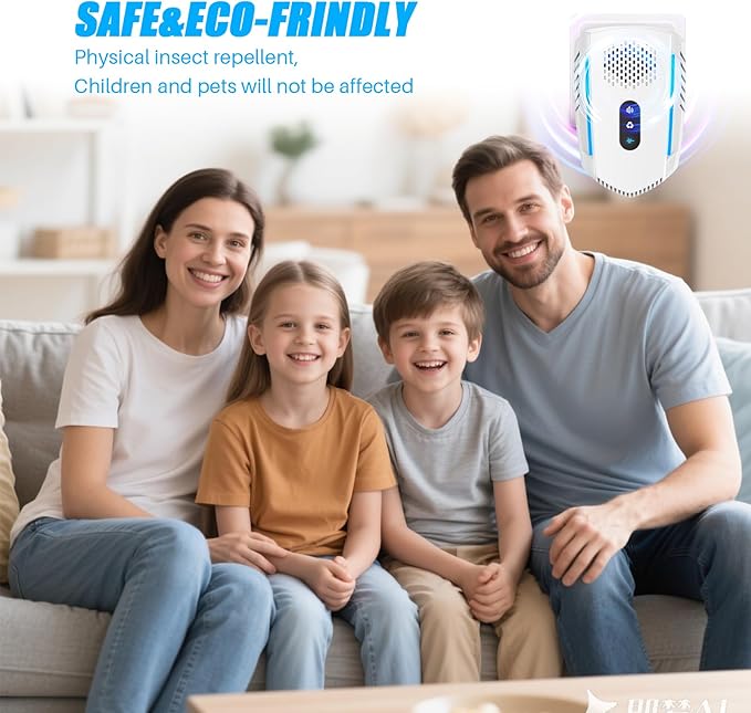 2025 Upgraded Ultrasonic Pest&Insect Repeller,6 Packs Electronic Mouse Ultrasonic Repellent for Roach,Rodent,Bugs,Mosquito,Spider,Ant,Mice Plug in Pest Control Device with 3 Mode Switching