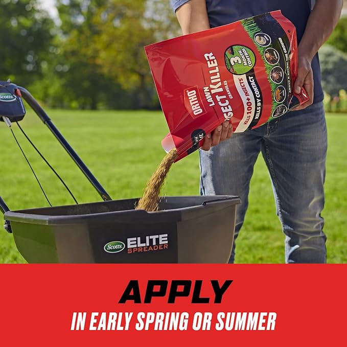 Ortho Lawn Insect Killer Granules: Treats up to 20,000 sq. ft., For Yard, Garden & Landscapes, Works on Listed Ants, Spiders, Fleas & Ticks, 20 lbs.