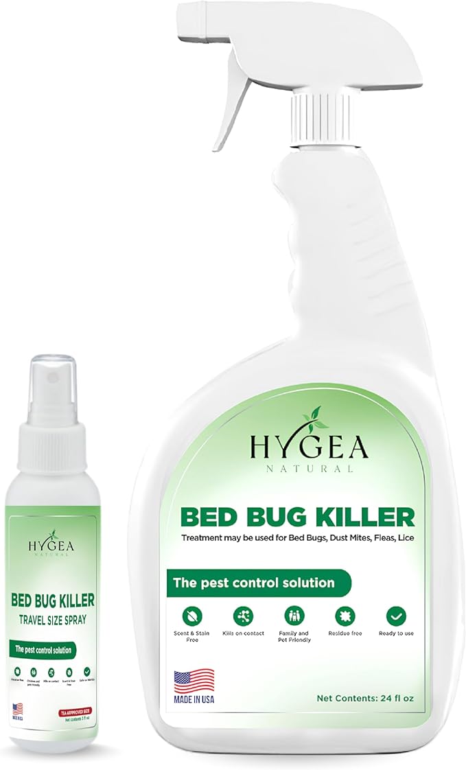 Lice and Bed Bug DIY Kit- Non-Toxic, Odorless,Safe for children and pets, All water safe surfaces - Includes Bed Bug Spray and Bedbug Travel Spray TSA approved size