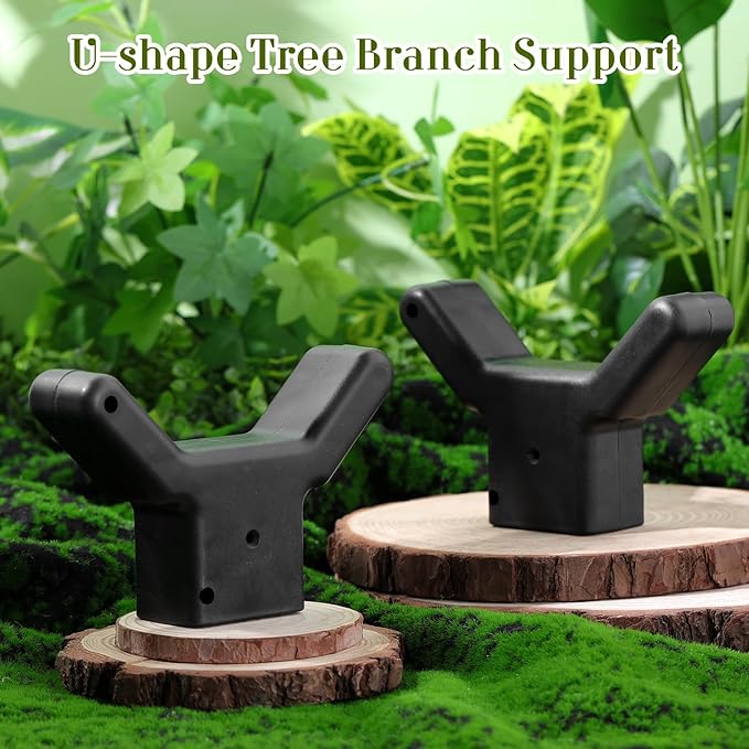 Yungyan 2 Pcs Tree Support, Plastic Fruit Tree Branch Support Device Tree Brace Prevent Them from Breaking for Vineyards Ornamental Gardens Orchards Fits on Standard 1.57 x 1.57 Inch Lumber (Grey)