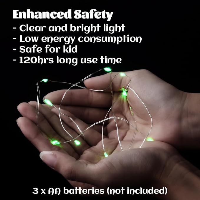 Halloween Tombstone Decoration - Lighted Gravestone Decor Yard Signs for Outdoor Yard Garden with Stakes 8 Lighting Modes - Green Light 3PCS