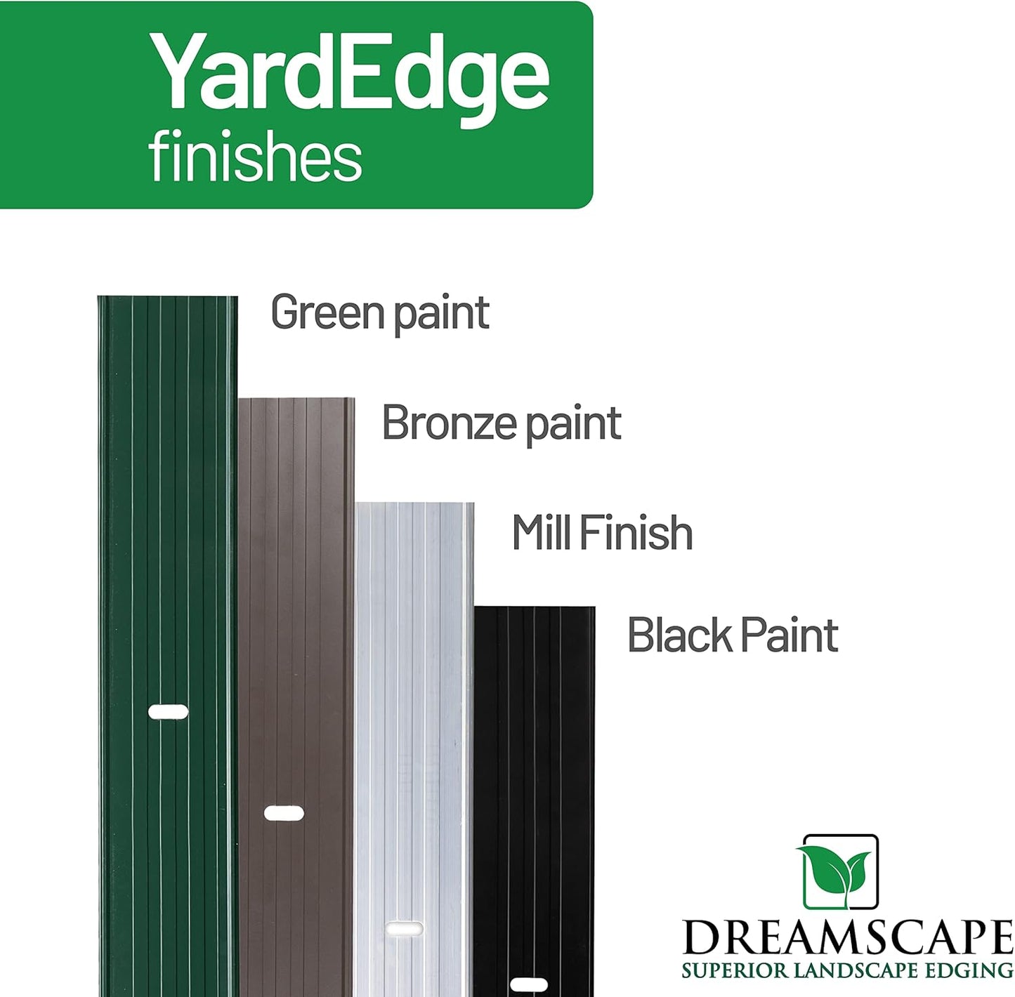 Dreamscape YardEdge Aluminum Landscape Edging - 12 Strips, 6ft Each (72ft Total), Bronze Duraflex Paint - Professional Quality Landscaping Border, Metal Divider for Lawn, Garden, Flowerbed