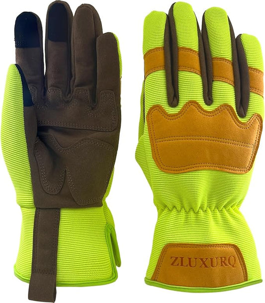 ZLUXURQ Gardening Gloves for Women and Men, Work Gloves for Yard Work