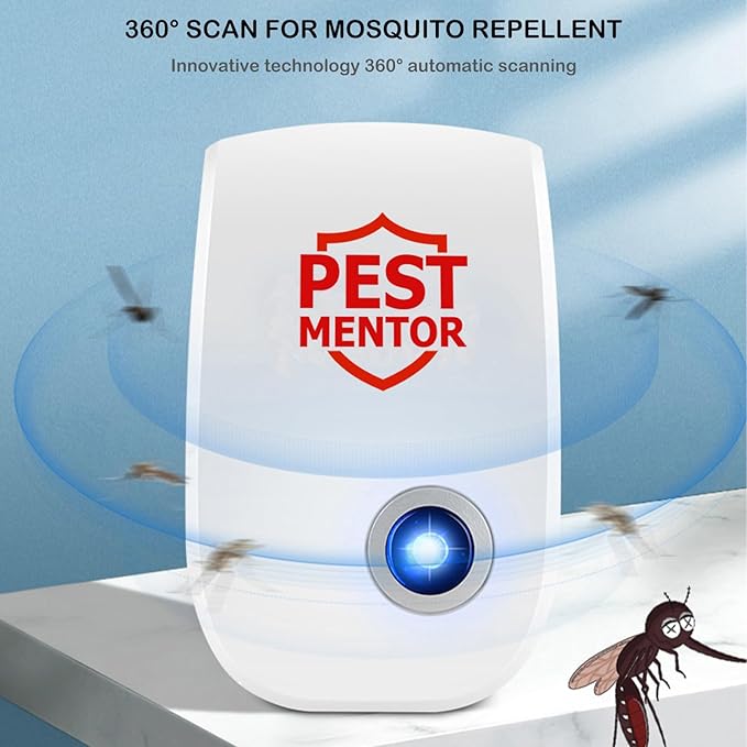 Ultrasonic Pest Repellent 10 Packs, Plug-in Pest Control Device Indoor for Repel Mosquitoes, Flies, Spiders, Beetles & Mice, Silent Solution for Homes, Offices, Kitchens, Insect Repellent