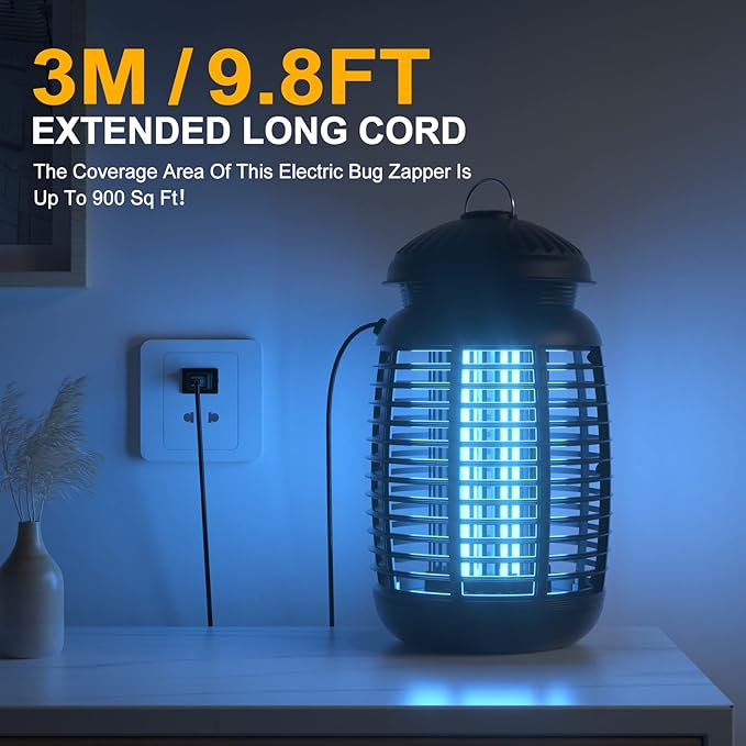 VANELC Bug Zapper for Indoor and Outdoor, 4200V Electric Mosquito Zapper, High Powered Waterproof Fly Zappers Mosquito Traps Outdoor, Fly Control for Home, Kitchen, Backyard, Camping