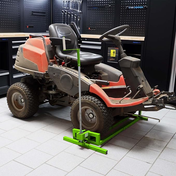 Heavy-Duty Lawn Mower Lift - 800 Lbs Capacity, Universal Fit, Easy Lift for Riding Mowers, Tractors | Adjustable 45° Tilt, Maintenance and Cleaning Aid