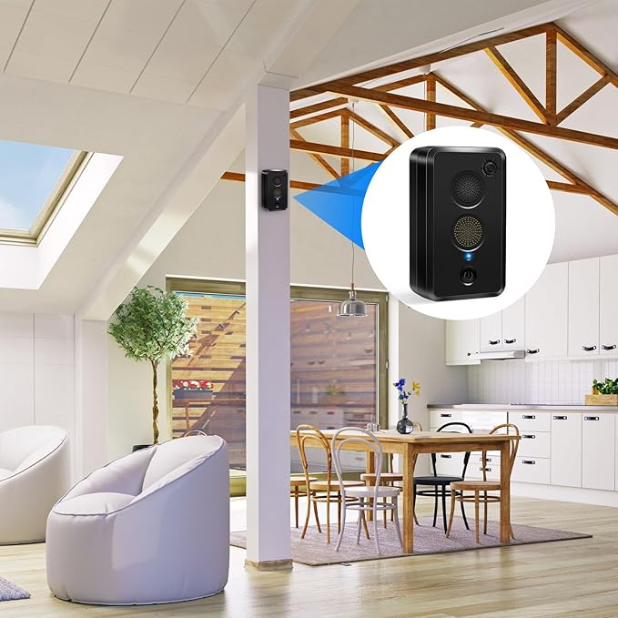 2025 4Pack Ultrasonic Bat Repellent Outdoor for Attic,Electronic Bat Deterrent Devices Outdoor Getting Rid of Bats,Rechargeable Batss Repeller Ultrasonic Indoor to Keep Bats Away from Porch