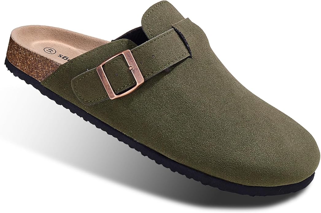 BULLIANT Comfort Clogs Slippers Sandals Nurse Work Shoes Unisex for Men Women with Cushioned Cork-Footbed