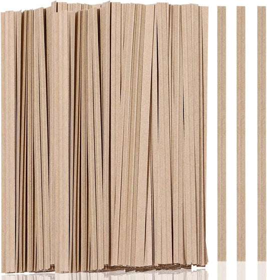 1000 Pcs Twist Ties, Kraft Paper Twist Ties Plant Ties Reusable Bread Ties for Party Cello Candy Coffee Treat Bags Cake Pops (9.8'')