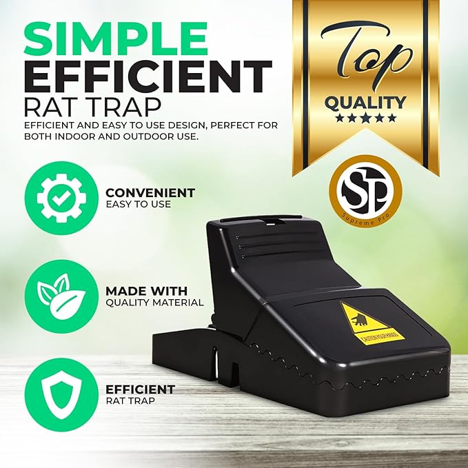 Rat Traps, Large Mice Traps for House, Mouse Trap Indoor Quick Effective Sanitary, Mice Snap Trap, Safe Rat Trap Catcher for Family and Pet