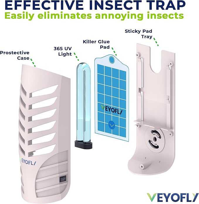 VEYOFLY 1 Replacement Bulb Fly Trap Indoor Compatible with Model VF02. (Device not Included)