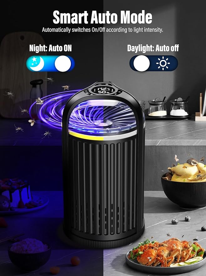 Fruit Fly Traps for Indoors, Smart Fly Trap Indoor Bug Zapper Gnat Traps for House Indoor Plant, Pest Control with 10PCS Refills