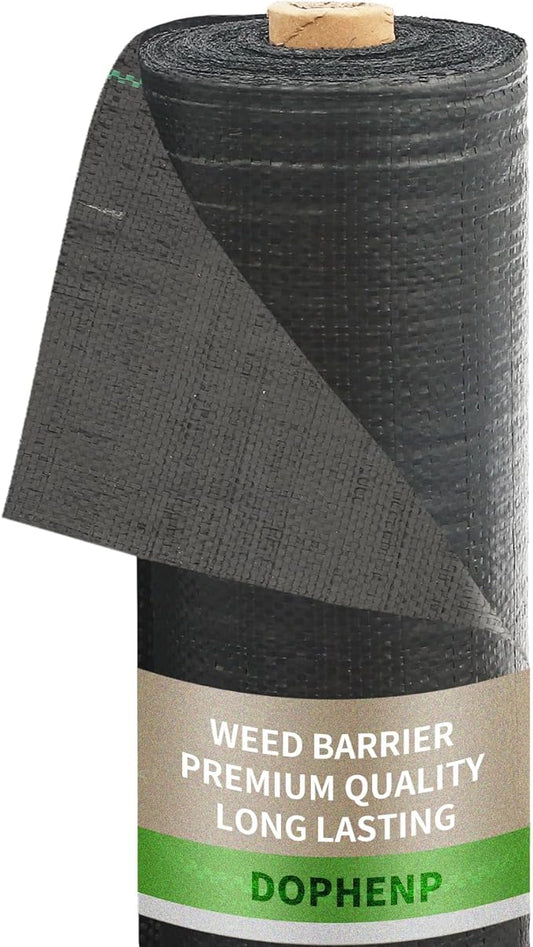 3x100ft 3.2OZ,Weed Barrier Landscape Fabric Heavy Duty, Woven Weed Control Fabric, High Permeability Good for Flower Bed, Geotextile Fabric Underlayment, Driveway (6.5ft*32ft)
