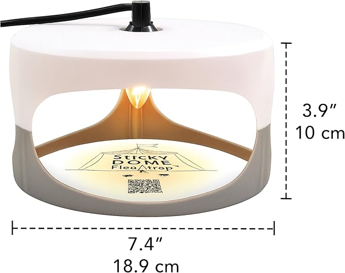 ASPECTEK - Trapest Sticky Dome Flea Bed Bug Trap and 2 Glue Discs. Odorless Cleaner and Flea Killer Trap Pad