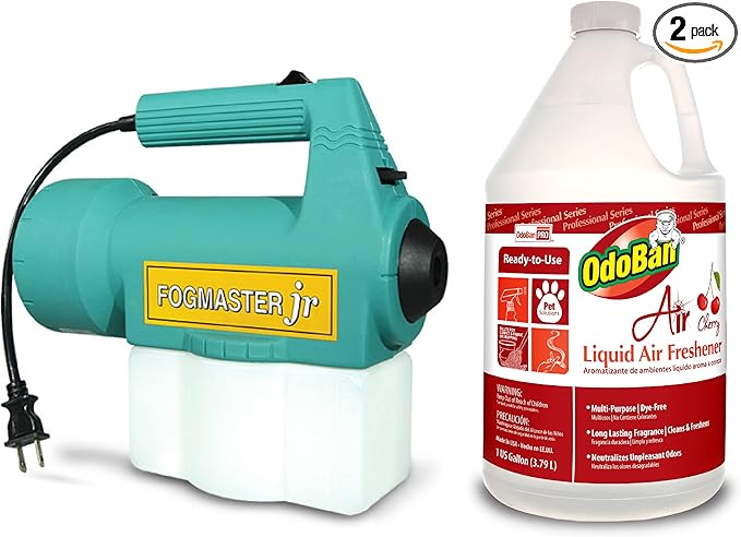OdoBan Fogmaster Jr. Electric Handheld Fogger and Liquid Air Freshener, 1 Gallon, Cherry Scent