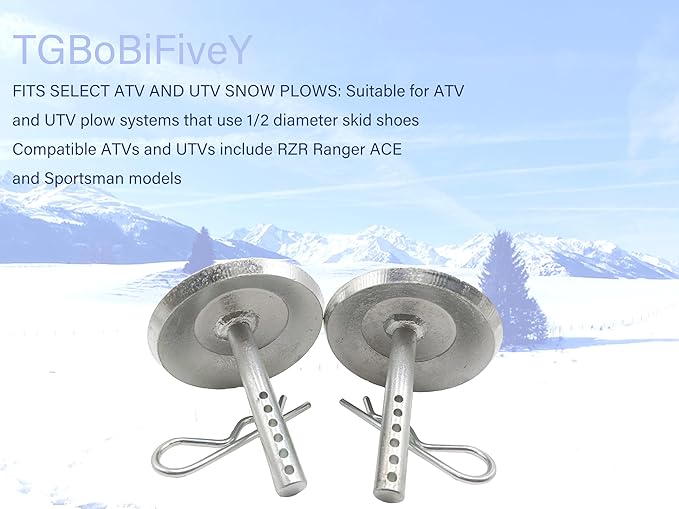 2Pack 2205071 2208864 Snow Plow Skid Shoes Replaces Part ATV UTV Polaris K-Plow Nos Hardened Steel Snow Plow Non-Slip Base