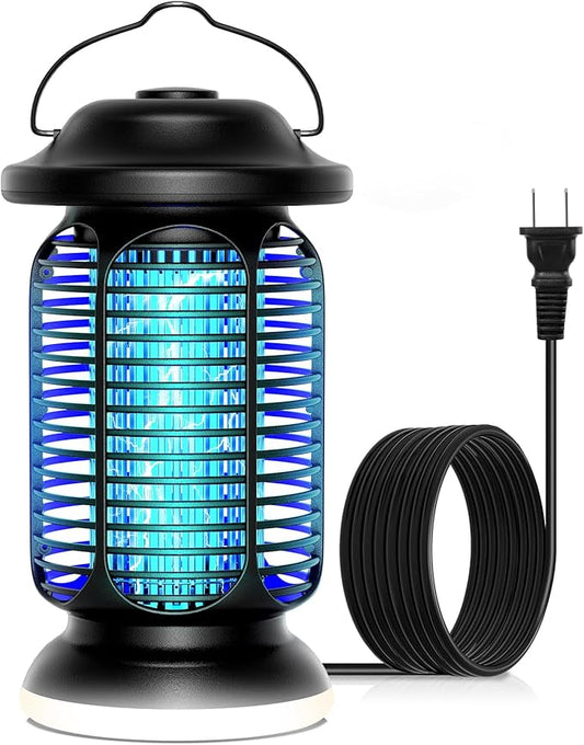 Bug Zapper Outdoor & Indoor, Upgraded 18W Exclusive Blue-Violet Light with 2W LED Lamp, 100% Increase in Mosquito Control Effect, Coverage of 1/2-1 Acre, Fly Zapper for Patio, Backyard, Home