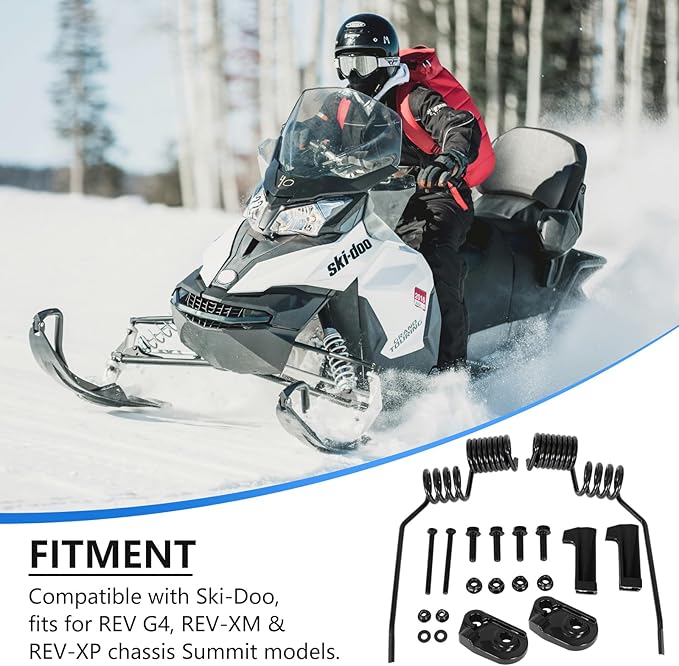 Spring Style Rail Mount Ice Scratchers, Snowmobile Ice Snow Scrtchers Kit Snowmobile Ice Sratchers Compatile with REV G4 REV-XM REV-XP Summit, Replace OEM# 860201728