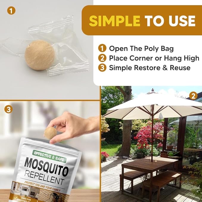 Mosquito Repellent for Patio, Indoor Mosquito Repellent Balls, Mosquito Control for Garage, Outdoor Yard Mosquitoes Deterrent, Mosquitoes Repellant for Room, Keep Mosquito Away for Travel-8P