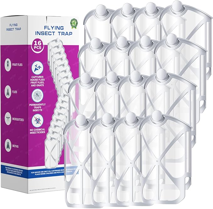 Bigear Refill Cartridges Kit Compatible with Zevo Plug-in Light Refill M364 M364A and Max, 16 Pack Upgraded High-Stick Replacement Refill Cartridge for Plug-in Light M364 and Max, 100% Fit