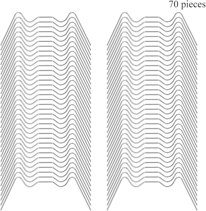 70 Pieces Stainless Steel Greenhouse Panel Clips Greenhouse Glazing Clips Wire Clip Thick Gauge Wire W Type Clip Stability High Tensile for Harbor Freight 2.95 inch/7.5cm