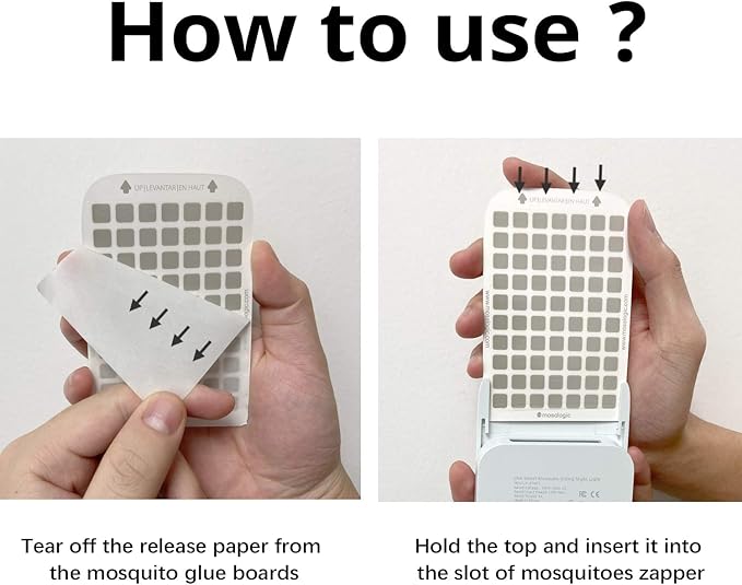 Mosalogic Sticky Card Plug Refill Replacement Glue Cards for Flying Insect Trap Indoor-15pack (No Device)