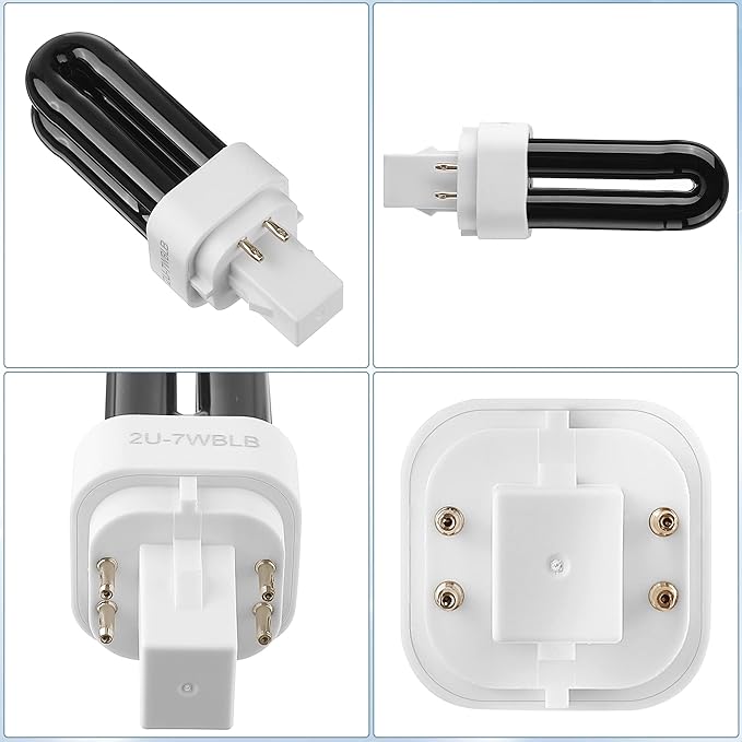 2 Pack Bug Zapper Replacement Fluorescent Bulbs, 41050 Bulbs Compatible with DynaTrap DT1050 DT1100 DT1250, 7W UV Light Ultraviolet Mosquito Killer Lamp, 1/2 Acre Trap Replacement Bulb