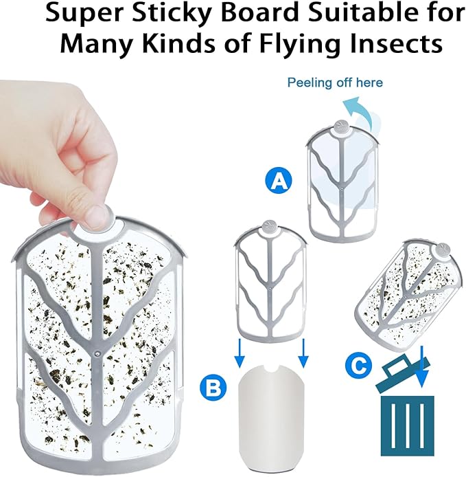 BAIMNOCM 33 Pack Refills Cartridge Compatible with Zevo Flying Insect Trap Refill M364 M364A and Max,White