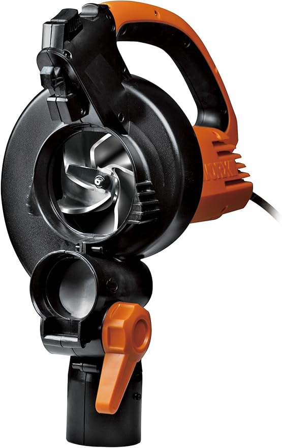 WORX WG505 Trivac 12 Amp 3-in-1 Electric Leaf Blower/Leaf Vacuum/Mulcher, Metal Impeller for Fine Mulching