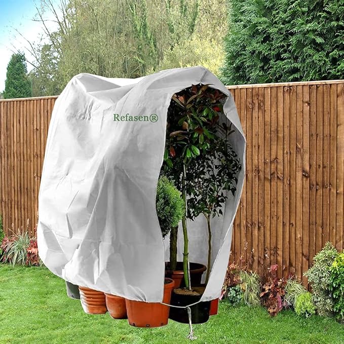 Plant Covers Freeze Protection,90”H X75”W 2.2oz Frost Blankets for Outdoor Plants Frost Cloth with Zipper Drawstring-Protect Trees Shrubs from Cold Frost Wind Pest