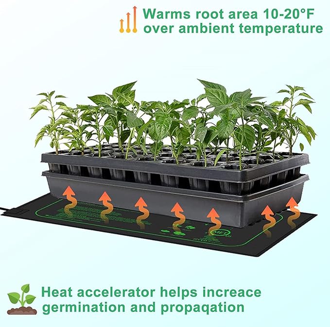 Seedling Heat Mat With Thermostat Temperature Control Waterproof Heating Pad For Plant Indoor Reptiles Warmer