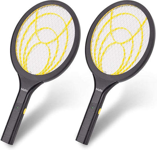 mafiti Fly Swatter Electric, Battery Powered Fly Killer Mosquito Zapper Bug Zapper Racket for Indoor Outdoor (2 Pack)