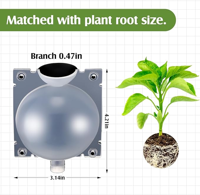 20 Pcs Air Layering Propagation Kit Reusable Half Black Half Transparent Grafting Ball Air Layering Pods Propagation Box Plant Rooting Grafting Box for Plants, Large