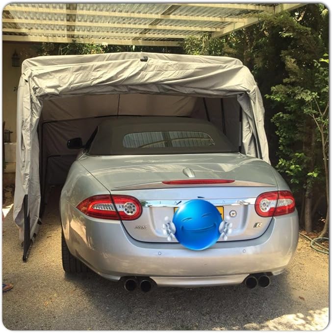 Ikuby Medium Car Shelter - Foldable, Retractable, Lockable, Durable
