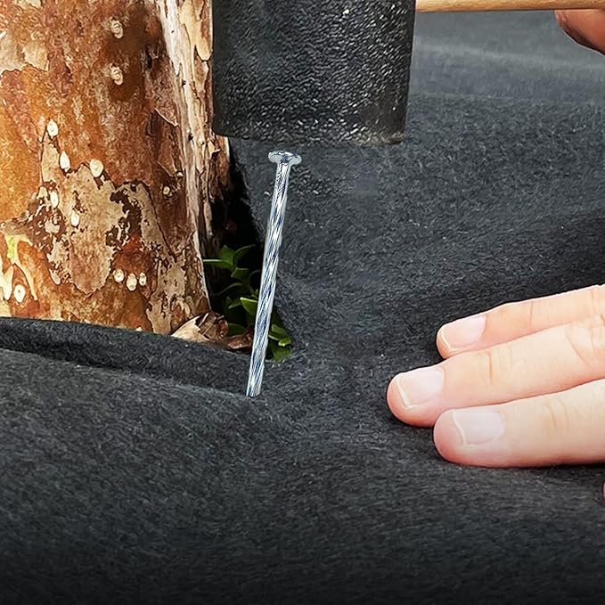 Artificial Turf Stakes Galvanized Spiral Landscape Spikes 12IN Weed Barrier Fabric Stakes for Paver Edging, Gardening Lawn Edging, Carpentry and More (25 PC)