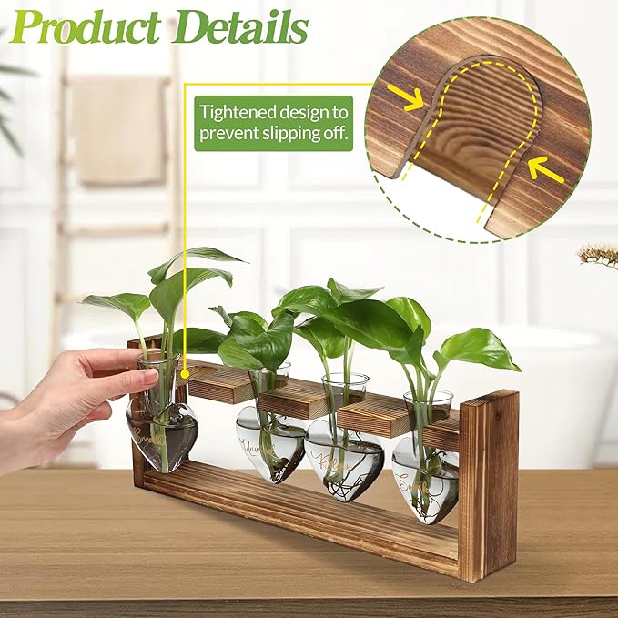 Plants Propagation Stations Plant Terrarium Kit for Bathroom Glass Planters for Indoor Plants Bathroom Decor Accessories - Relax Soak Unwind Breathe