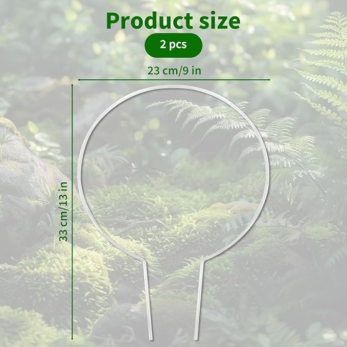 2-Pack Round Acrylic Plant Trellis for Potted Plants Indoor Outdoor - Small Climbing Plant Trellis Support for Hoya, Pothos, Vine, Ivy, Monstera, Flower, Philodendrons, Dischidia