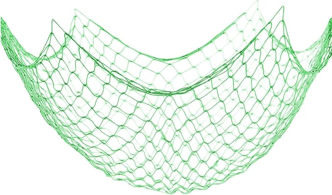 2 Pack Fish Net Decorations for Party,Natural Cotton Hawaiian Party Fishing Net Decorative, Nautical Themed Cotton Fishnet Under The Sea Pirate Ocean Beach Decor