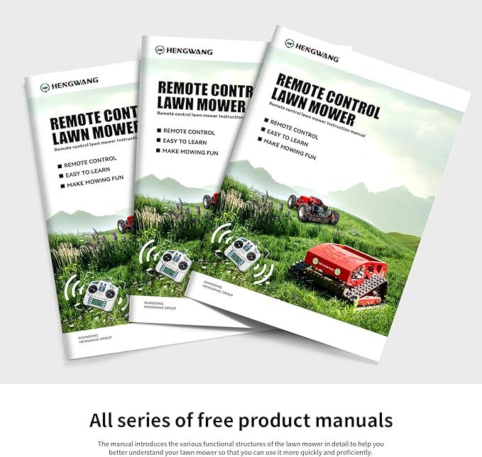 Remote Control Lawn Mower Electric Start 30° Climbing Four-Wheel Drive 7.5HP All Terrain Grass Cutter Yard Mower (HW-196-55JY)