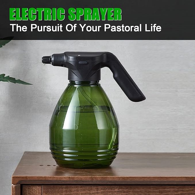 Battery Powered Sprayer 2.4 Gallon and 34 Ounce Set, Electric Garden Sprayer With 4 Nozzles, Adjustable Shoulder Strap, Retractable Wand for Weed, Yard, Lawn and Garden