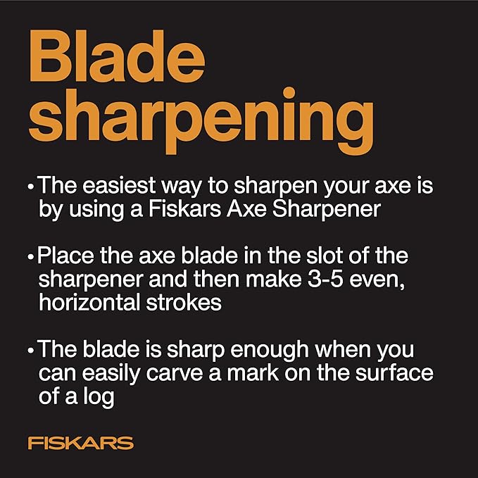 Fiskars X25 Splitting Axe, 28" Wood Splitting Axe for Medium to Large Size Logs with Shock Absorbing Handle and Sheath, Split Firewood, Forged Steel Blade, Bushcraft Gear and Camping Hatchet
