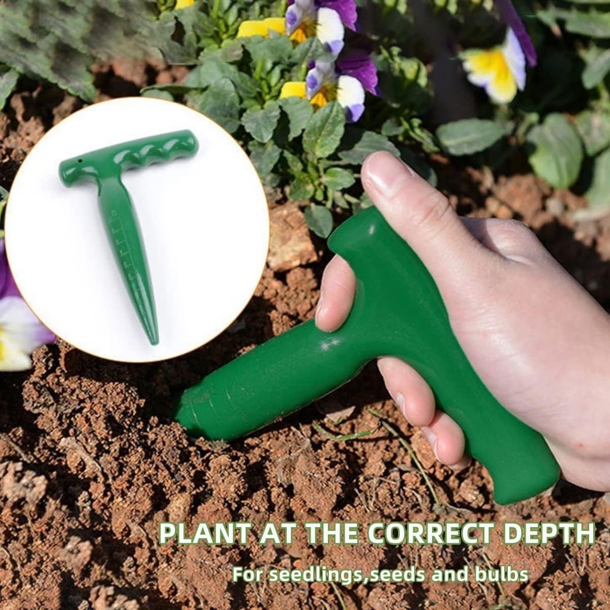 ZLY Adjustable Hand Held Garden Flower Plant Grass Seeds Dispenser Planter Dial Sower Sowing Seeder Gardening Tool Set