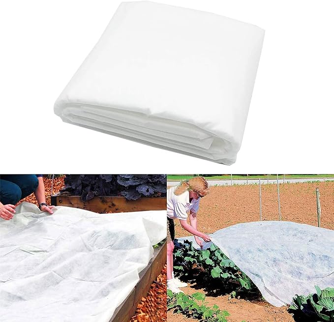 Alpurple Winter Plant Covers Freeze Protection -Warm Rectangle Plant Protection Cover, Frost Cloth Blanket Protecting Fruit Tree Potted Plants from Freezing Animals Eating (13 x 6.5 Feet)