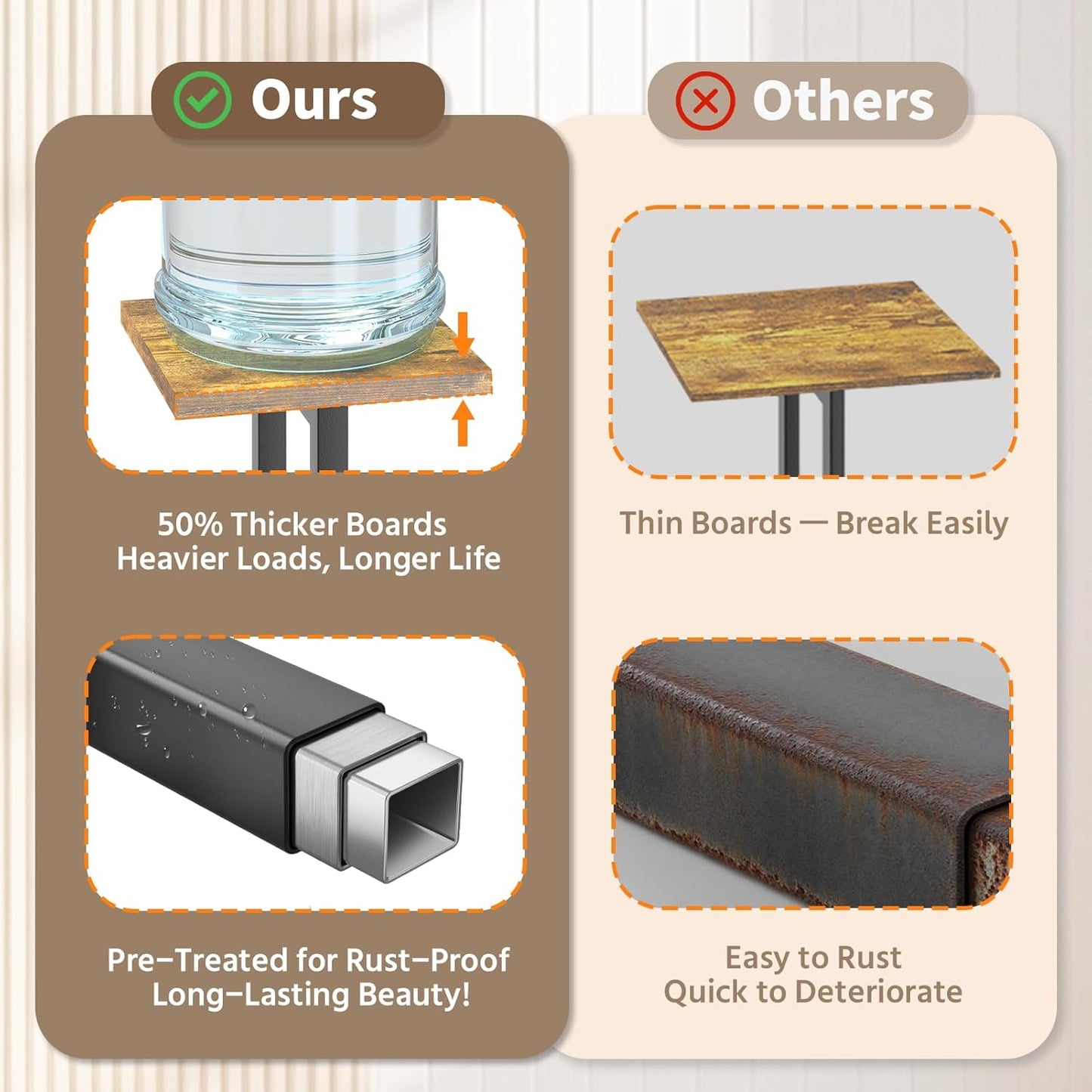 LASZOLA Black 5 Tiered Wood Plant Stand Indoor for Large Heavy Duty Planter, Sturdy Multi Level Corner Vertical Flower Rack for Narrow House, Rustic Tall Orchid Shelving Holder for Decor, Space Saving