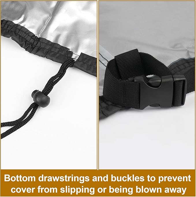 Waterproof Cover for Best Choice Products 5 Piece Outdoor Wicker Table Set 59"x59"x38", Protective Cover for Outdoor Bar Table and Stools Set