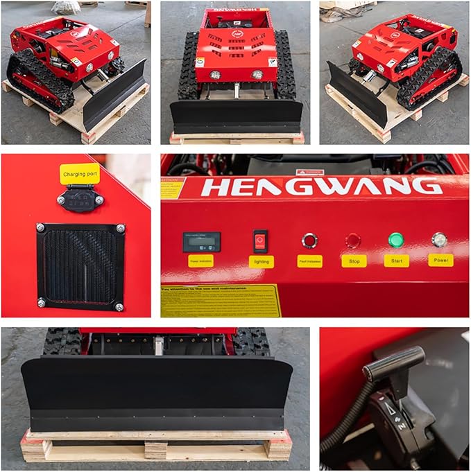 Robot Remote Control Snow Removal and Lawn Mower Electric Start 45°Climbing Crawler Anti-Skid Snow Removal Machine All-Terrain Lawn Mower and Snow Removal Machine (HW-224 Snow)